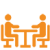 Icon representing well-equipped meeting rooms and canteens in legal office settings